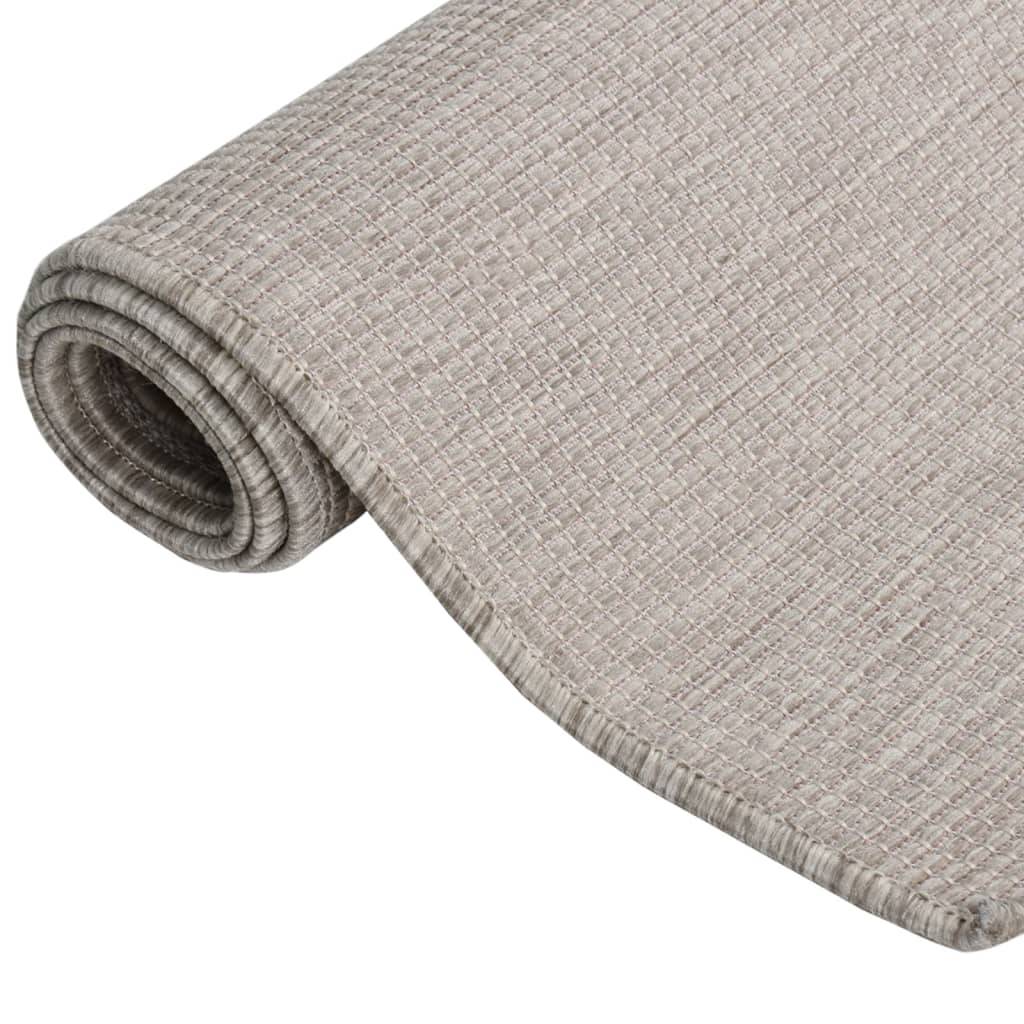 Tapis Extérieur Intérieur à Tissage Plat en Polypropylène Durable pour Patio Gris Clair 100x200 cm – ComfortXL Outdoor Living - Image 3