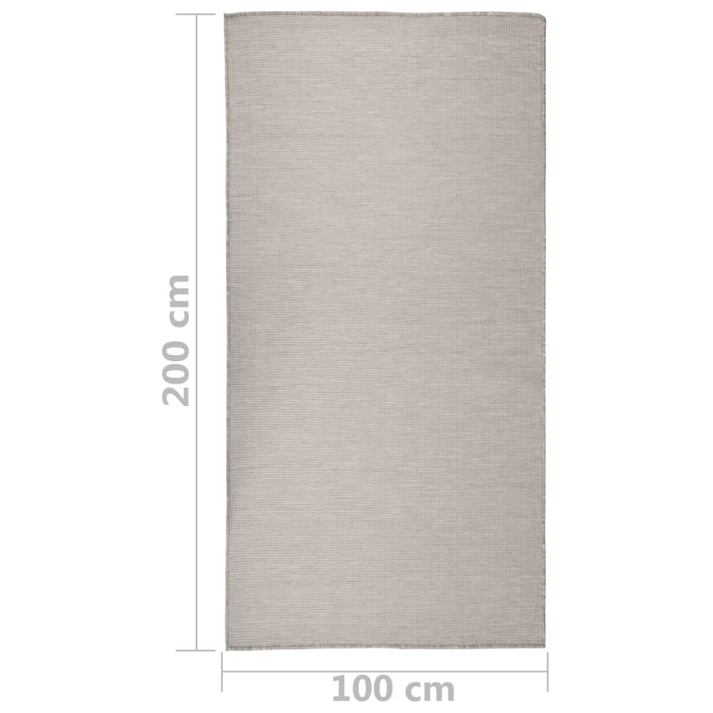 Tapis Extérieur Intérieur à Tissage Plat en Polypropylène Durable pour Patio Gris Clair 100x200 cm – ComfortXL Outdoor Living - Image 6