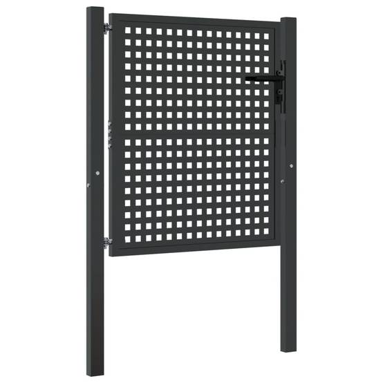 ComfortXL - Portail d'Entrée Acier Panneau Perforé Design Moderne pour Clôture de Jardin Anthracite 105x100 cm – ComfortXL Outdoor Living - Image 2