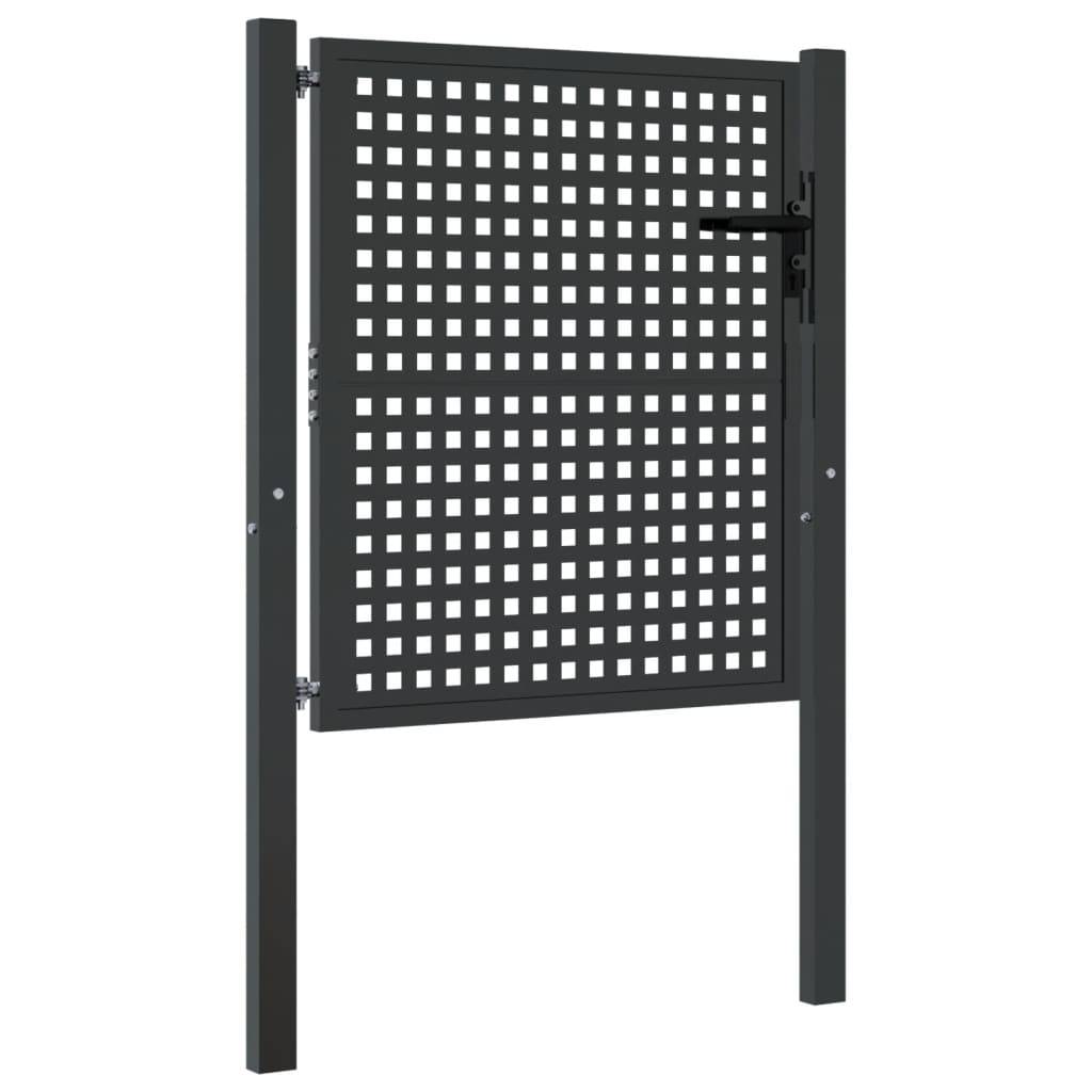 ComfortXL - Portail d'Entrée Acier Panneau Perforé Design Moderne pour Clôture de Jardin Anthracite 105x100 cm – ComfortXL Outdoor Living - Image 2