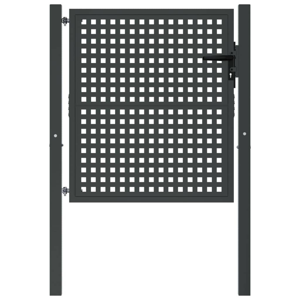 ComfortXL - Portail d'Entrée Acier Panneau Perforé Design Moderne pour Clôture de Jardin Anthracite 105x100 cm – ComfortXL Outdoor Living - Image 3