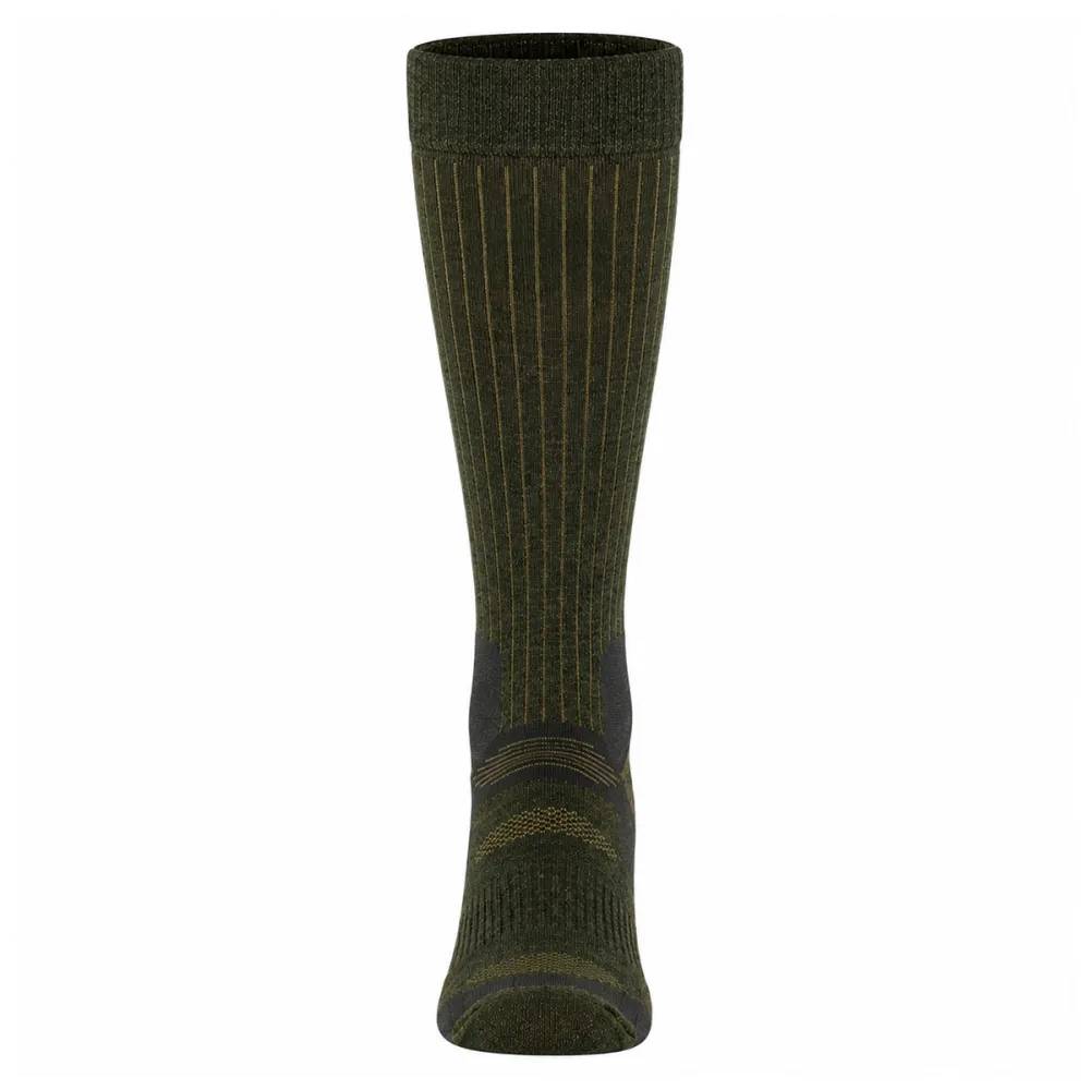Chaussettes hautes cerf kaki laine mérino 40% - Mixte - Image 2