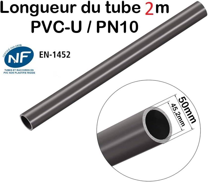 Fitt - Barre Tuyau Rigide Tube PVC Pression PN10 50mm : Longueur 2m - Image 1
