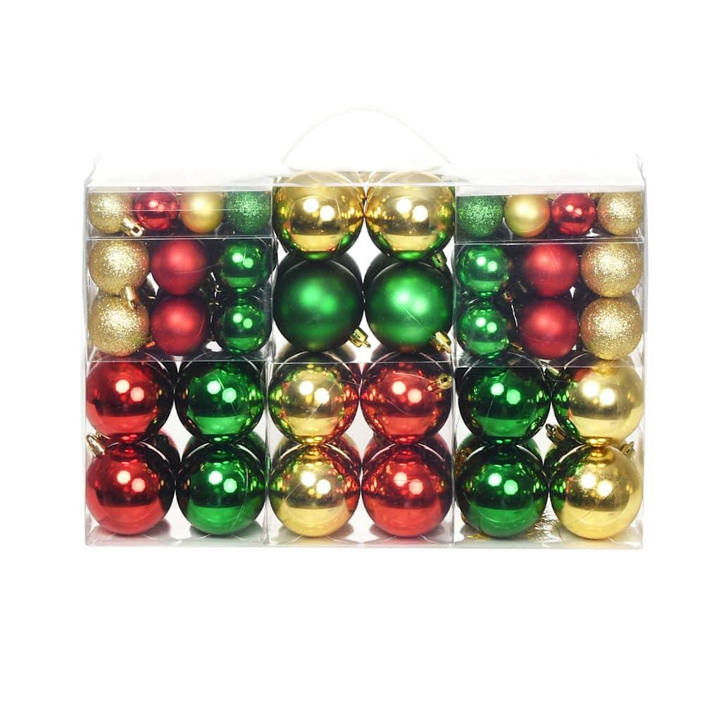 Vidaxl - Boules de Noël 100 pcs Rouge/Doré/Vert vidaXL 245718 - Image 1