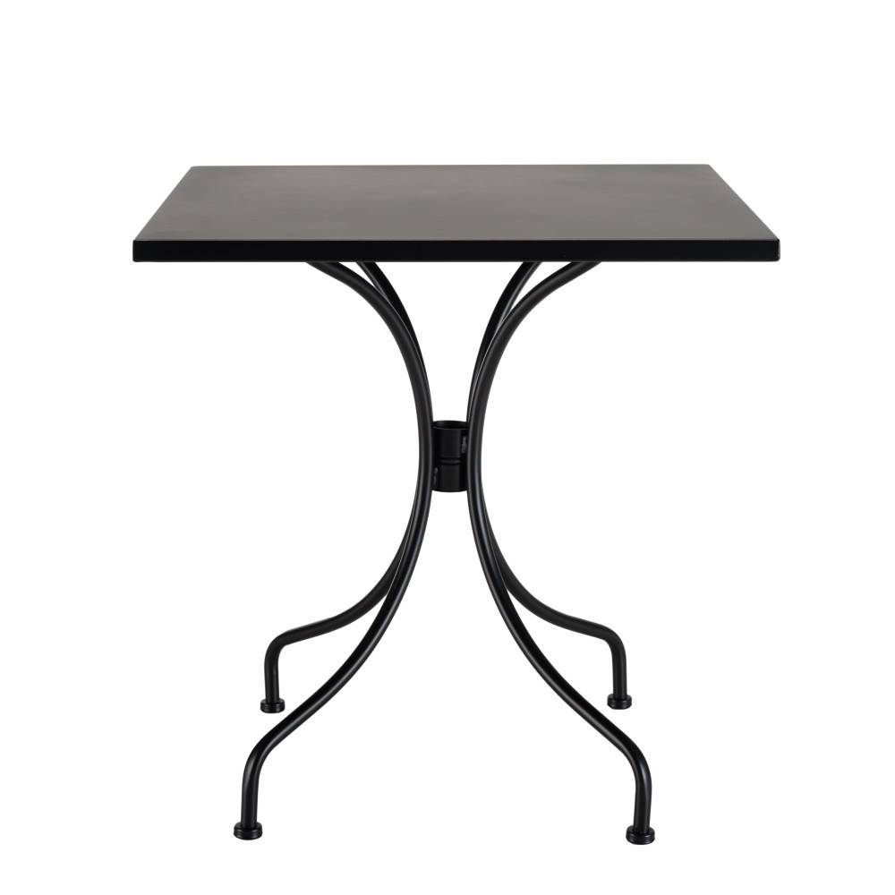 Macabane - MALO - Ensemble de jardin -table 70x70cm et 2 fauteuils gris et noirs - Image 5