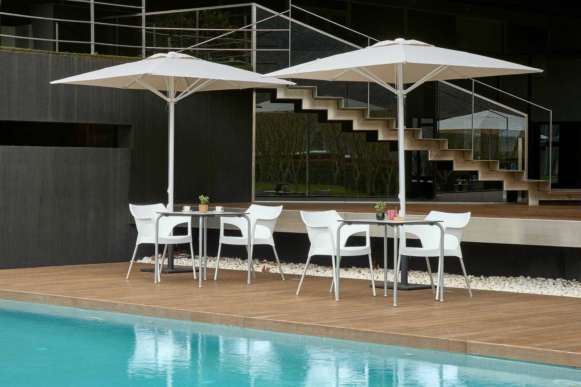 Garbar - Parasol 300x300 Corsica garbar métal blanc - Image 4