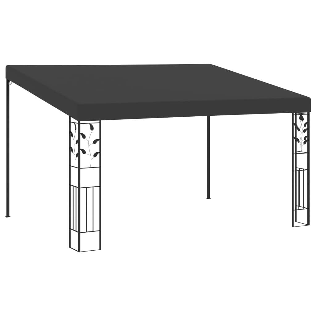 Auvent Mural pour Terrasse Tonnelle Adossée Acier et Toile 4x3m Anthracite - ComfortXL Outdoor Living - Image 1