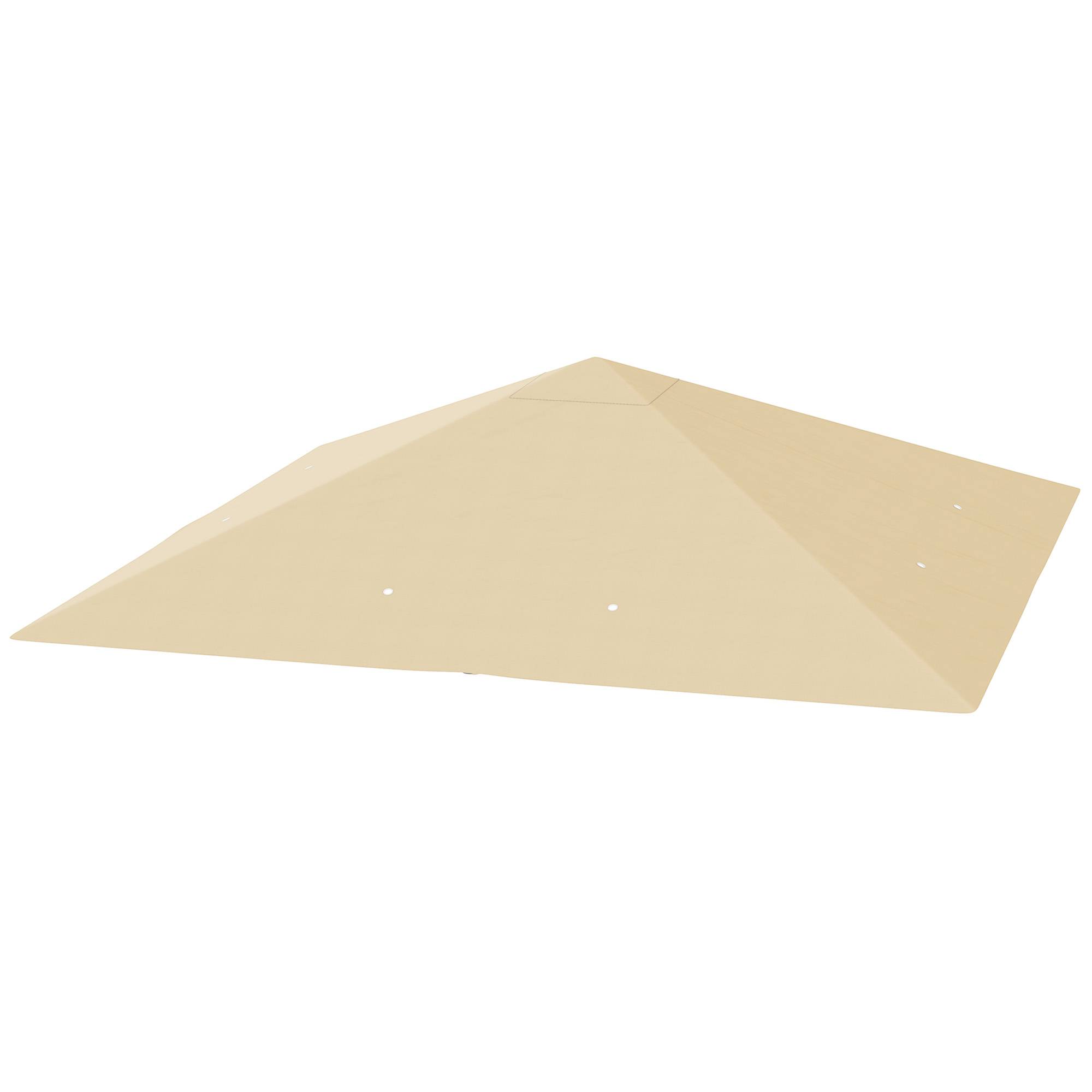 Toit remplacement pavillon 3x3 m déperlant toit UPF30+ housse Oxford 370 g/m² beige - Image 2