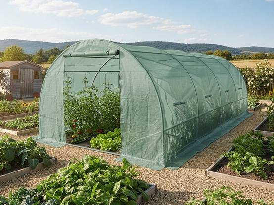 Bâche Pour Serre Tunnel De Jardin "lys" - 18 M² - 130g - Vert -habitat Et Jardin - Image 2