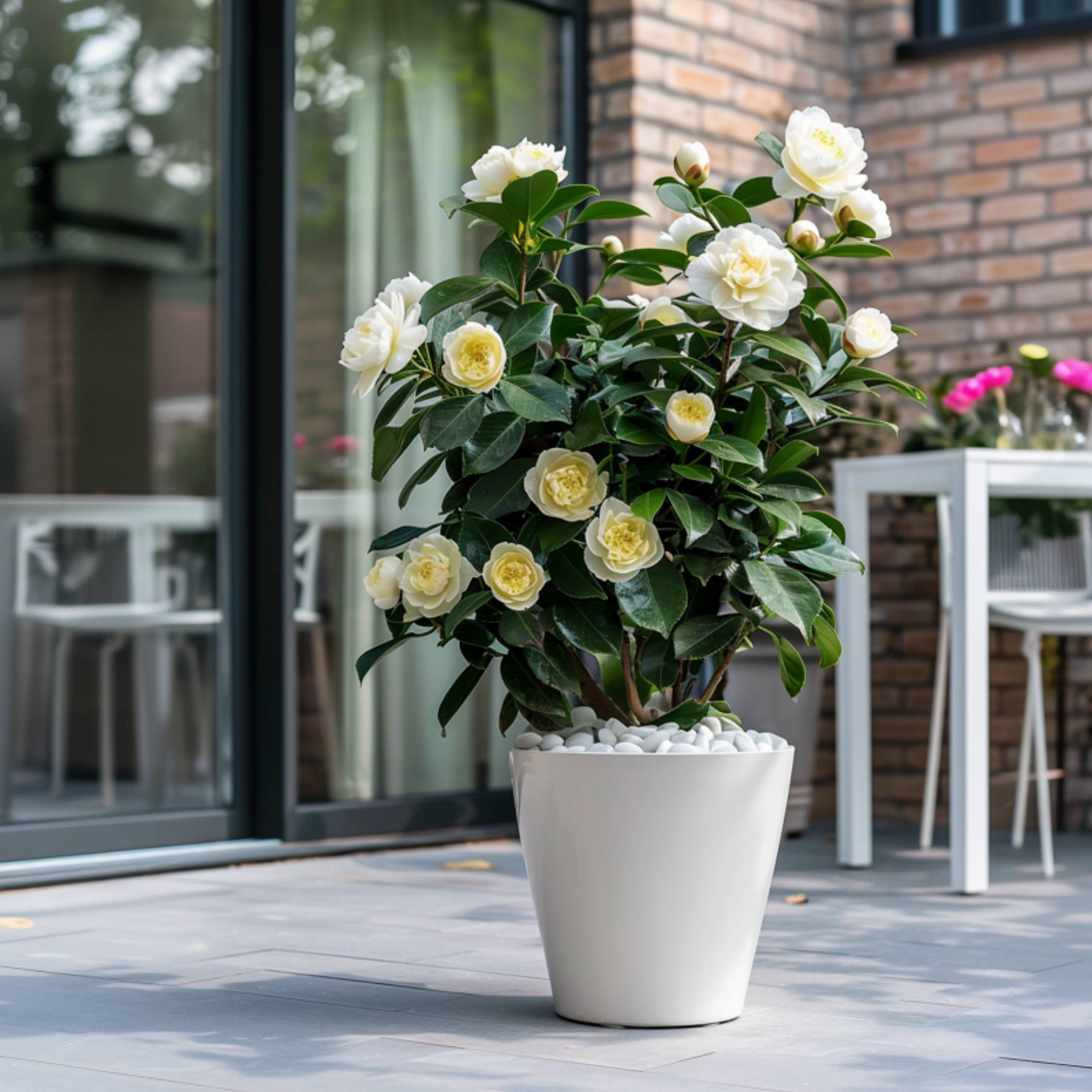 Camélia - Camellia japonica 'Brush Field' - Hauteur 50-60cm - ⌀15cm - Image 3