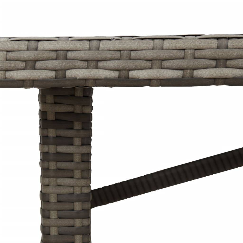 ComfortXL - Table de Jardin Bi-Matière Grise et Bois d'Acacia 190cm, Structure en Poly Rotin Robuste – ComfortXL Outdoor Living - Image 9