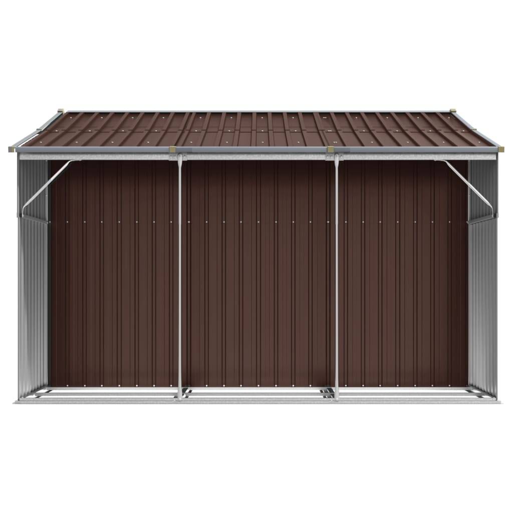 Vidaxl - Abri de jardin marron 277x279x179 cm acier galvanisé vidaXL 3188296 - Image 7