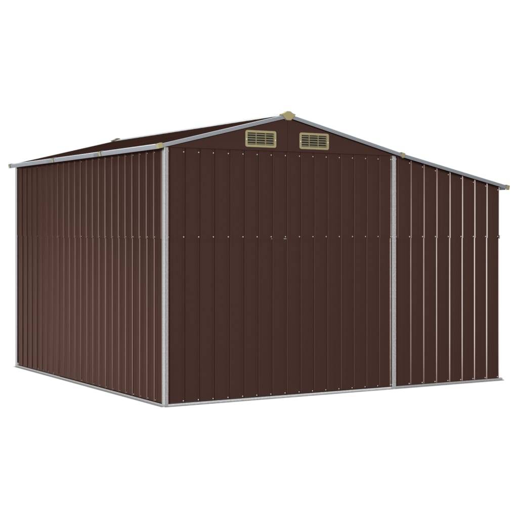 Vidaxl - Abri de jardin marron 277x279x179 cm acier galvanisé vidaXL 3188296 - Image 8