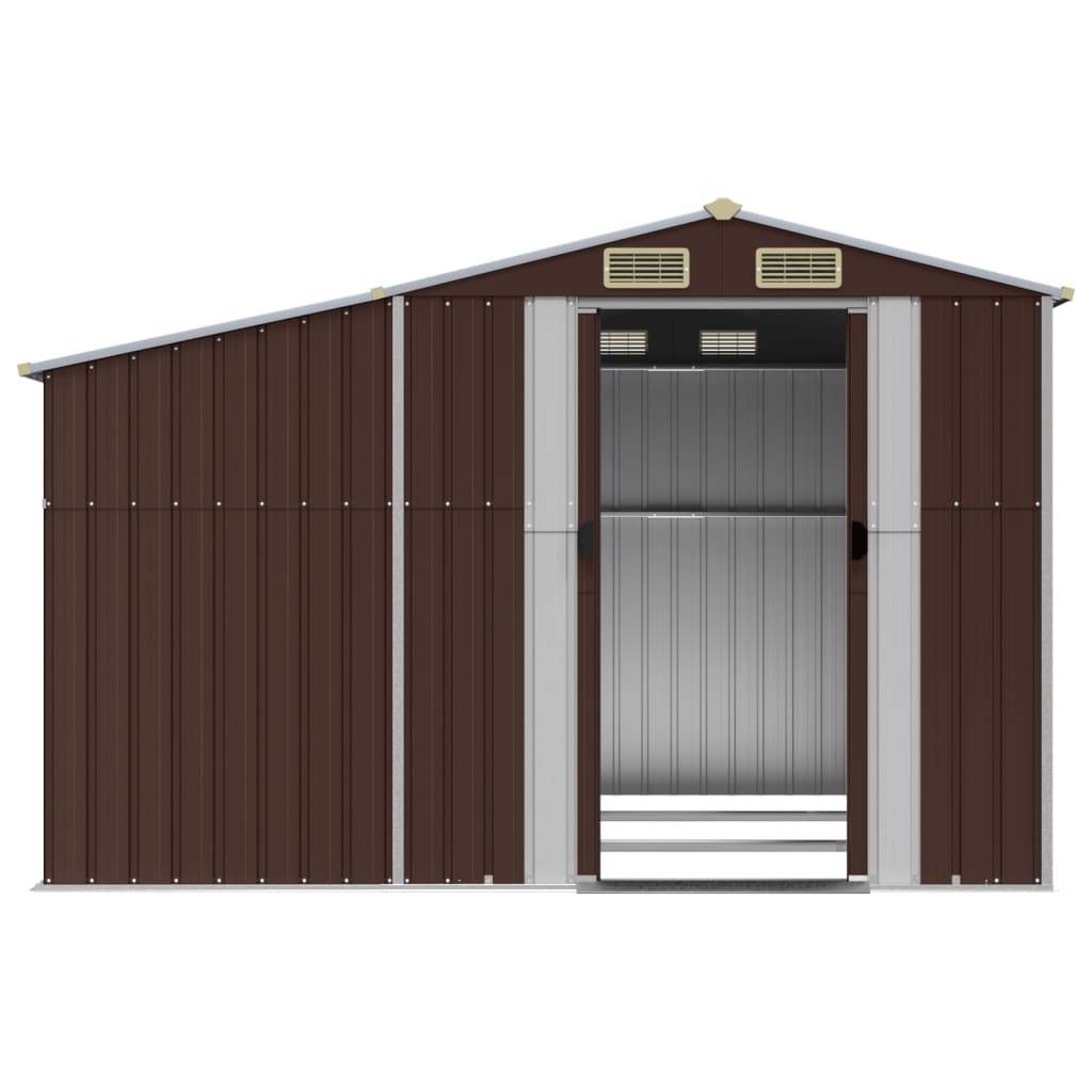 Vidaxl - Abri de jardin marron 277x279x179 cm acier galvanisé vidaXL 3188296 - Image 6