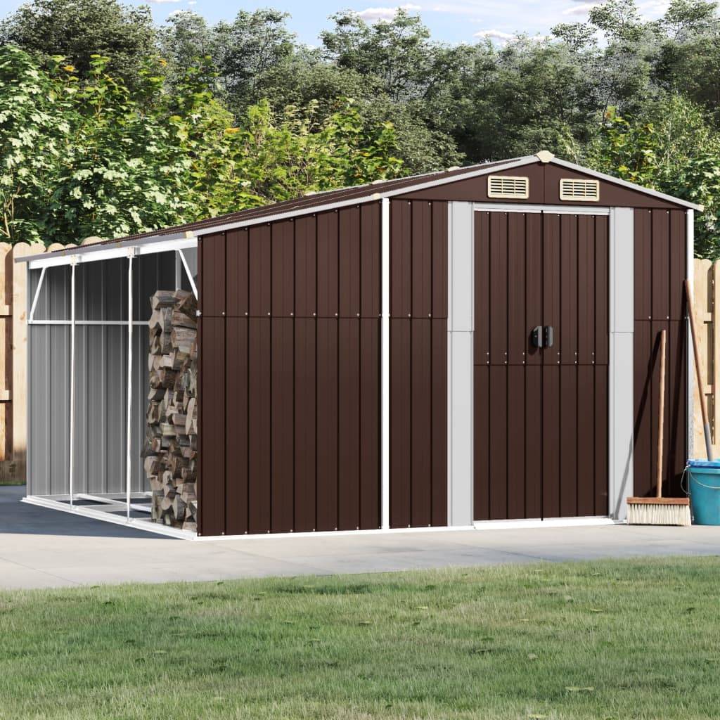 Vidaxl - Abri de jardin marron 277x279x179 cm acier galvanisé vidaXL 3188296 - Image 1