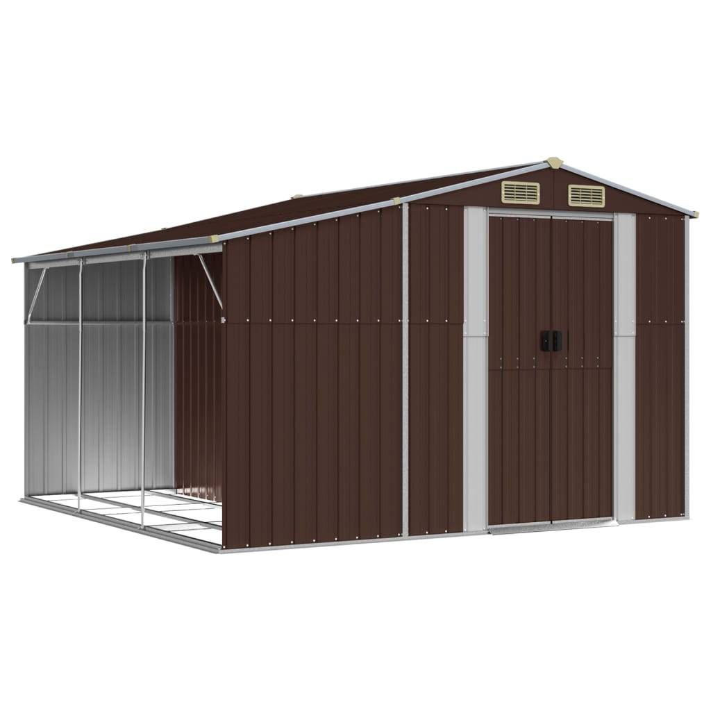 Vidaxl - Abri de jardin marron 277x279x179 cm acier galvanisé vidaXL 3188296 - Image 2