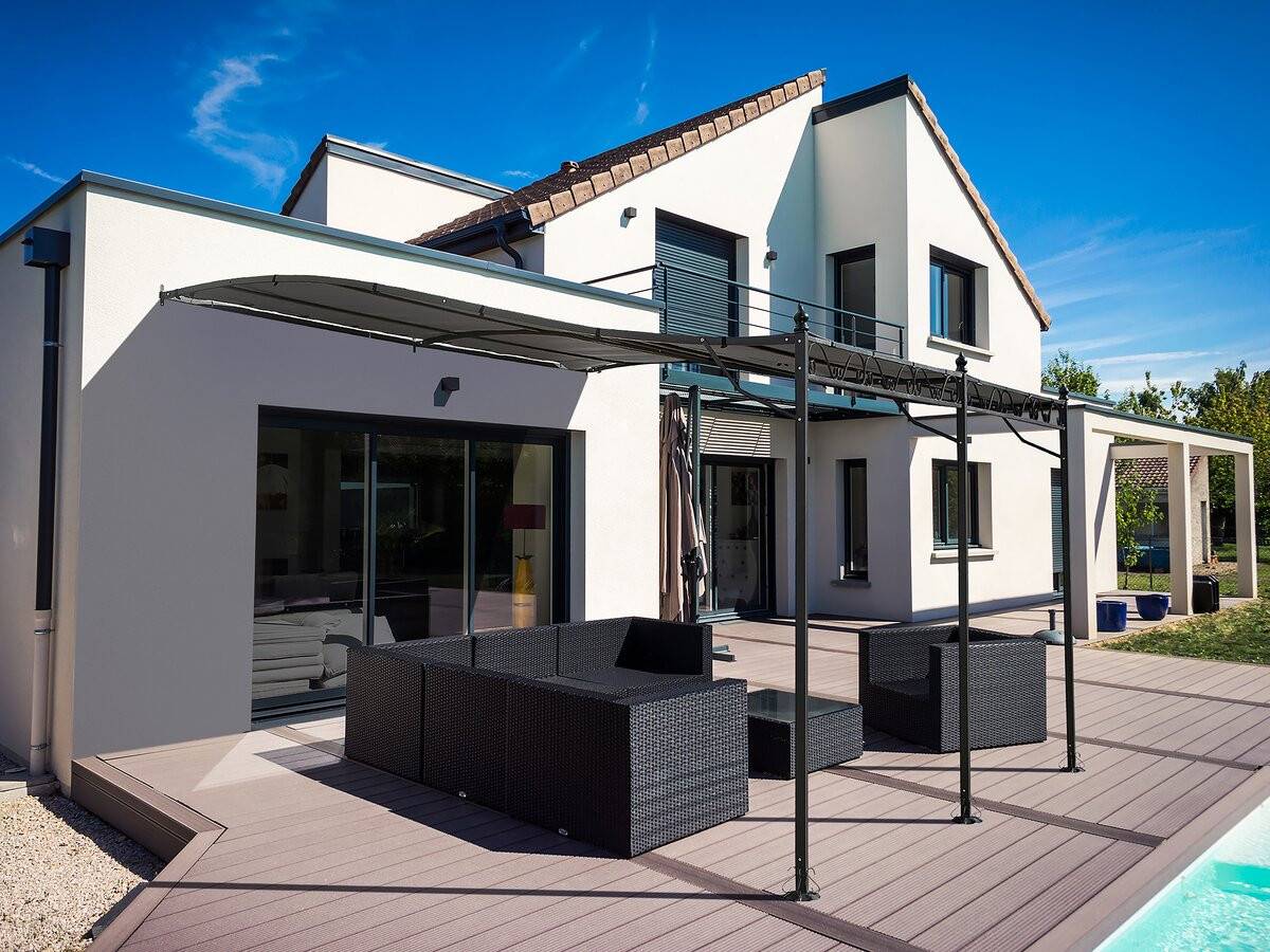 Habitat Et Jardin - Pergola Tonnelle Adossée En Métal - 3 X 4 M - Gris -habitat Et Jardin - Image 2