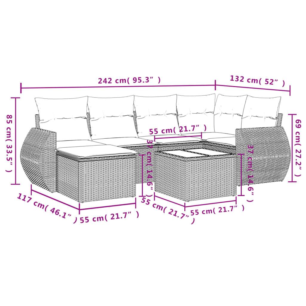 ComfortXL - Ensemble Salon de Jardin Gris Clair 7 Places avec Coffres de Rangement et Repose-pieds – ComfortXL Outdoor Living - Image 3