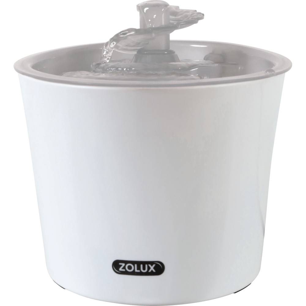 Zolux - Fontaine à eau Calypso 3 litres grise pour chat et chien