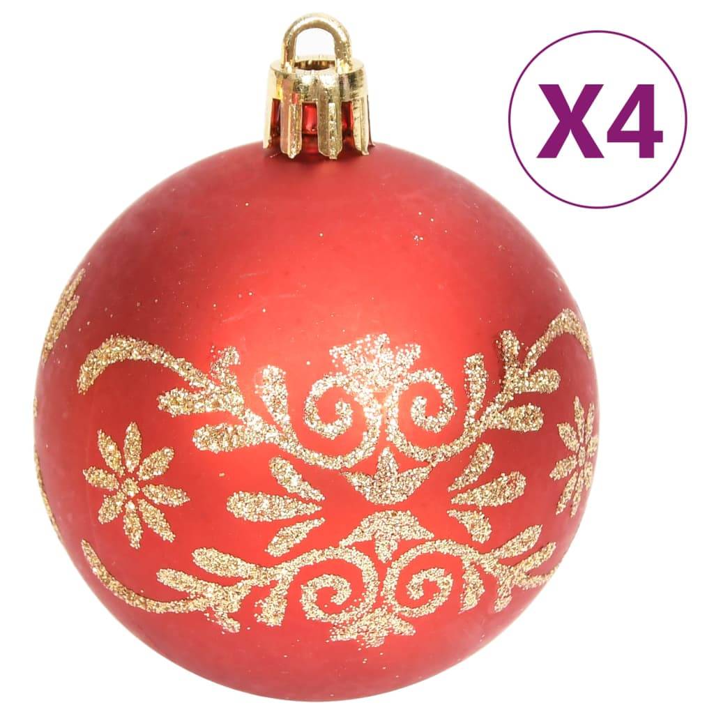 Ensemble de boules de Noël - Ornements de Noël - décorations de Noël 70 pcs Doré et rouge - Image 4