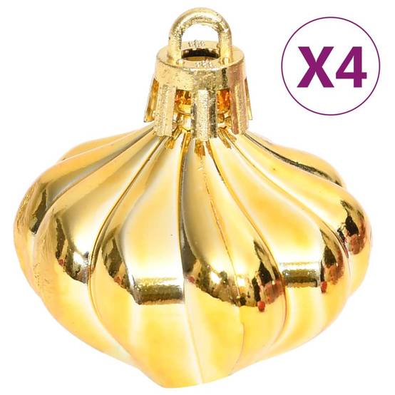 Ensemble de boules de Noël - Ornements de Noël - décorations de Noël 70 pcs Doré et rouge - Image 10