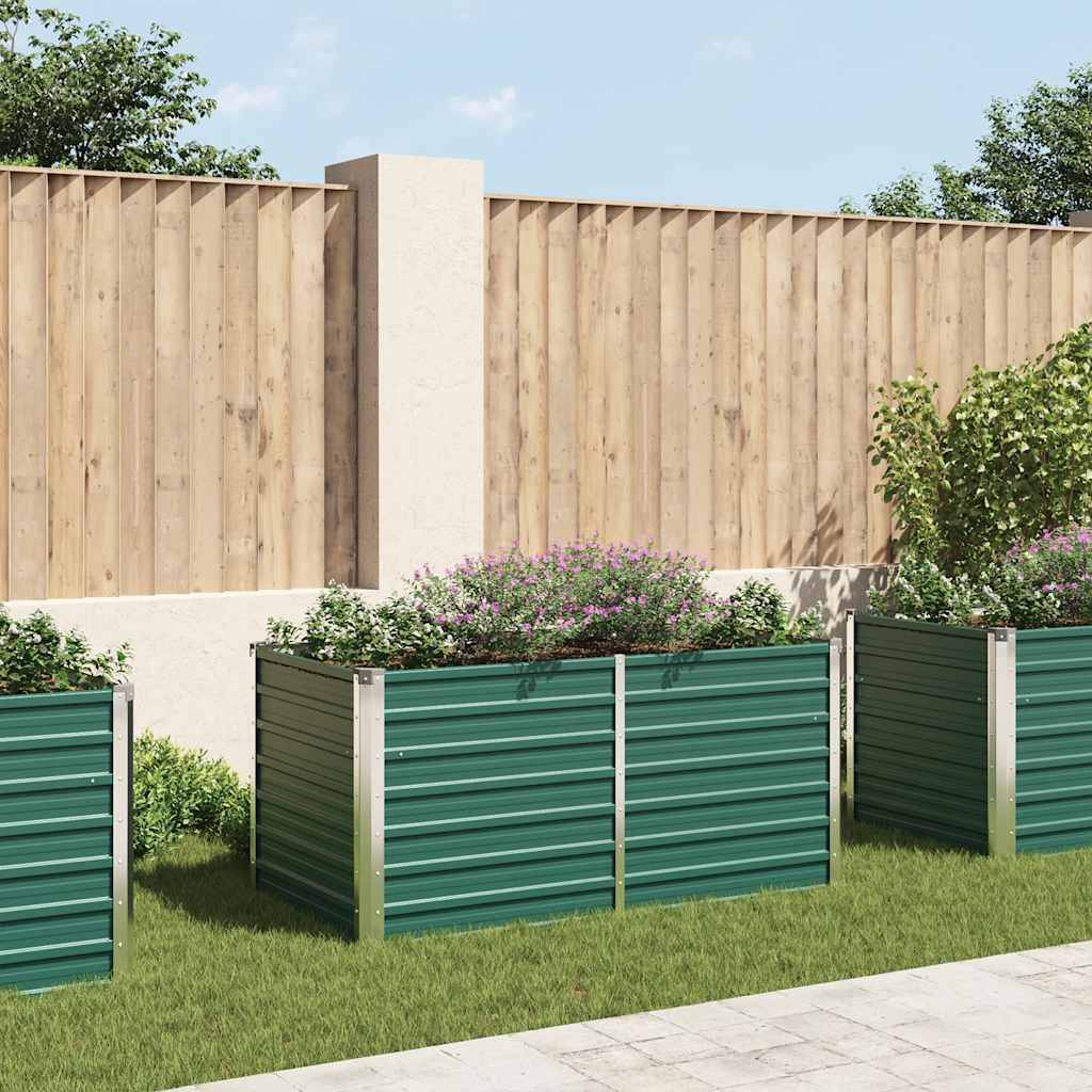 Vidaxl - Jardinière 160 x 80 x 77 cm Acier galvanisé Vert vidaXL 47010 - Image 1