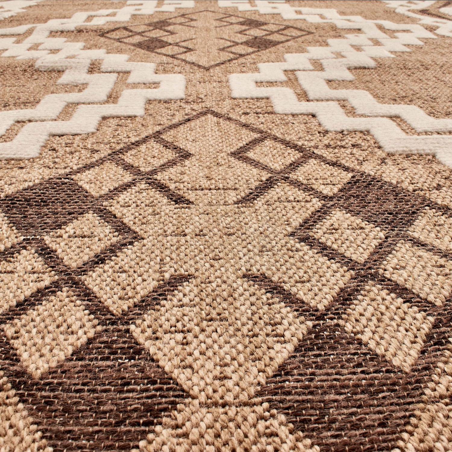Autre - Tapis intérieur et extérieur en polypropylène marron 200x290cm - Image 2