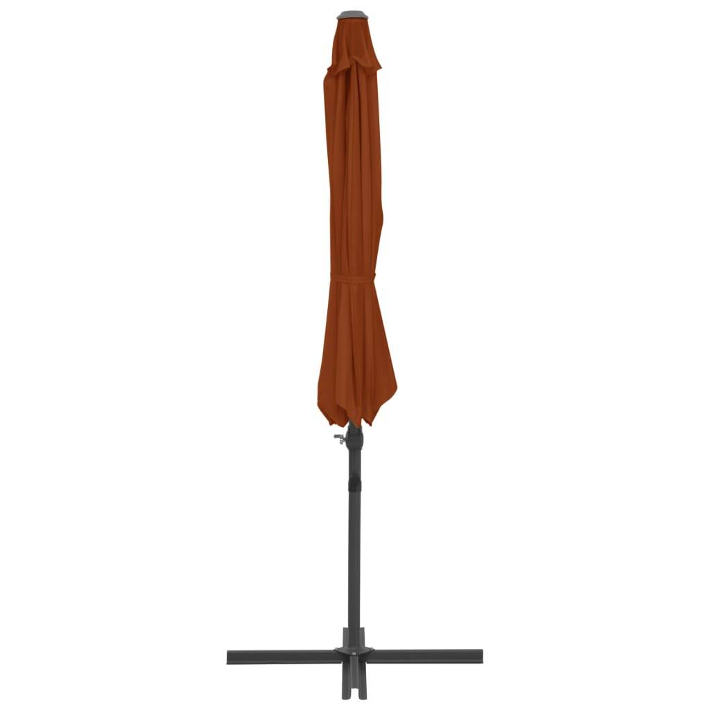 Helloshop26 - Parasol déporté avec mât en acier 300 cm orange - Image 4