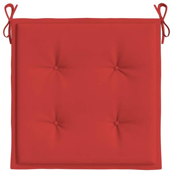 Lot de 2 coussins de chaise tissu Oxford rouge 50 x 50 x 4 cm - PANGIVO - Image 6