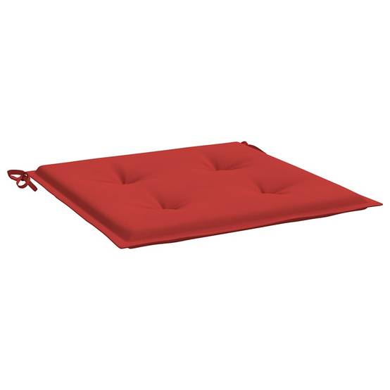 Lot de 2 coussins de chaise tissu Oxford rouge 50 x 50 x 4 cm - PANGIVO - Image 5