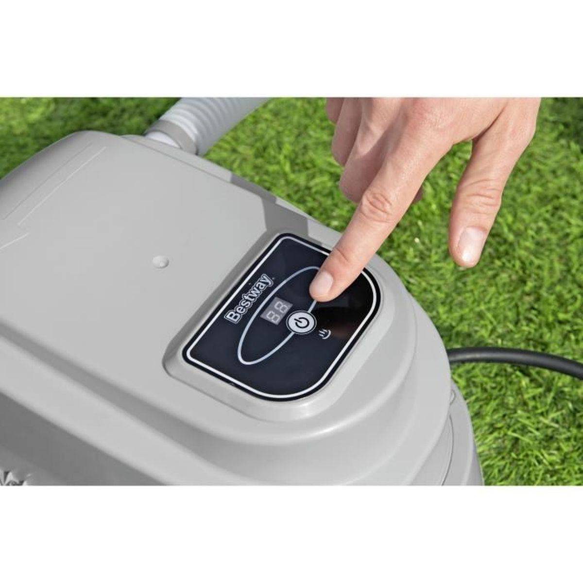 Bestway - Chauffe-eau électrique de piscine hors-sol 2 800 W, 1 520 à 17 035 L, jusqu’à 40 °C, 32 mm - Bestway - Image 5