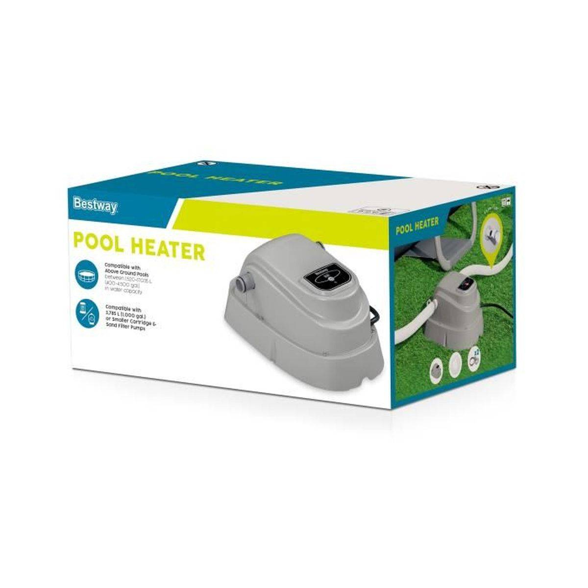 Bestway - Chauffe-eau électrique de piscine hors-sol 2 800 W, 1 520 à 17 035 L, jusqu’à 40 °C, 32 mm - Bestway - Image 8