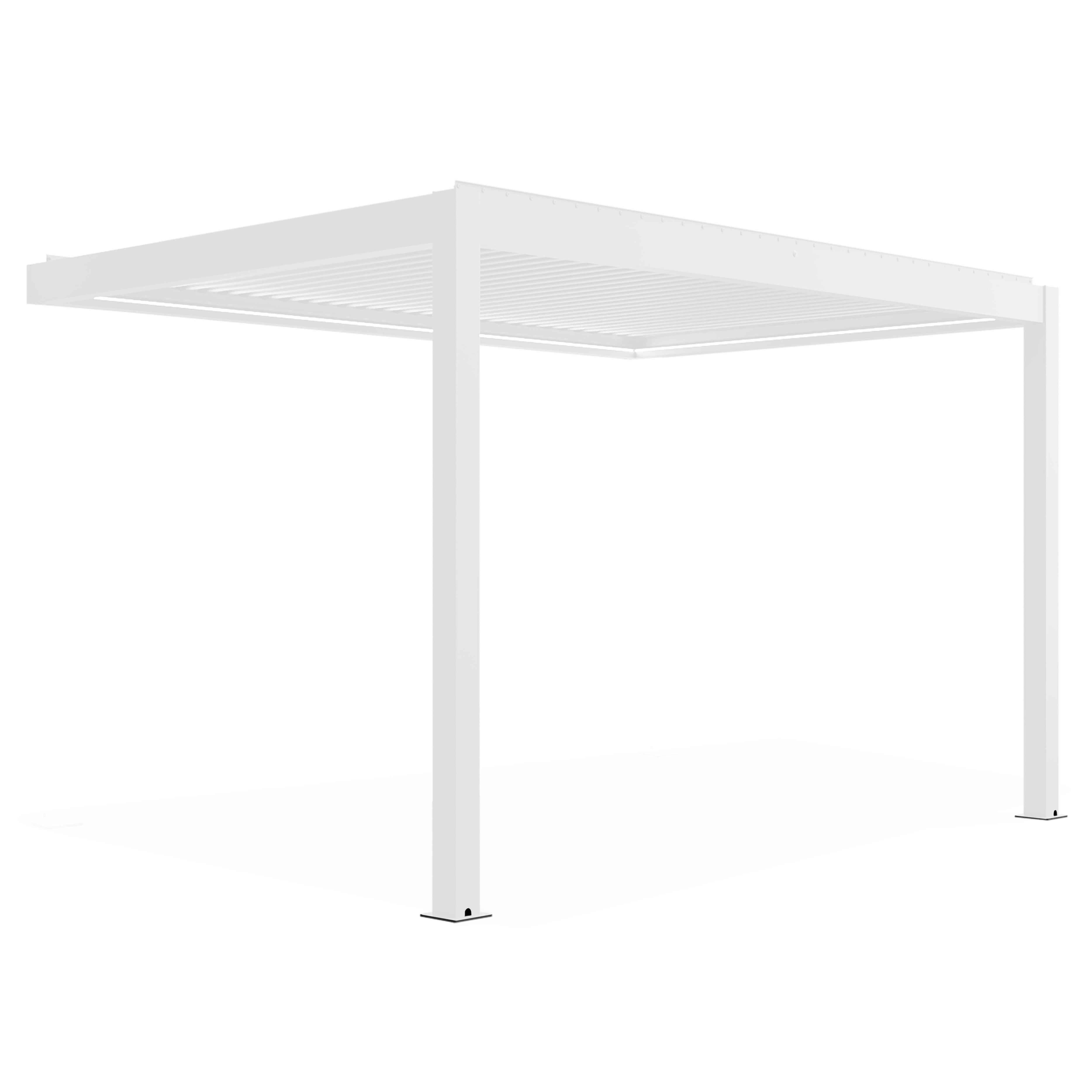 Oviala - Pergola bioclimatique adossée et motorisée éclairée 3x4m et 2 stores - Oviala - Image 4