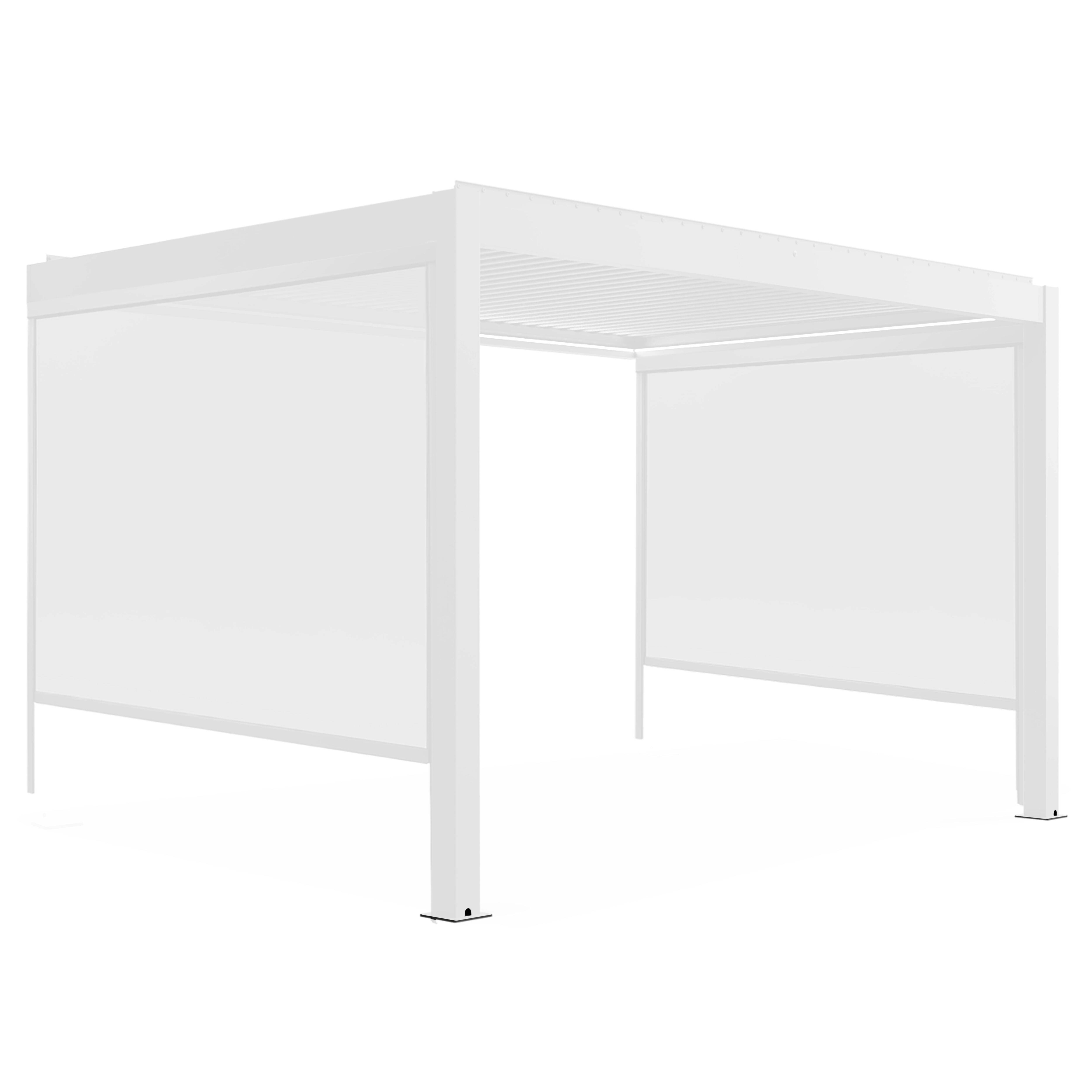 Oviala - Pergola bioclimatique adossée et motorisée éclairée 3x4m et 2 stores - Oviala - Image 2