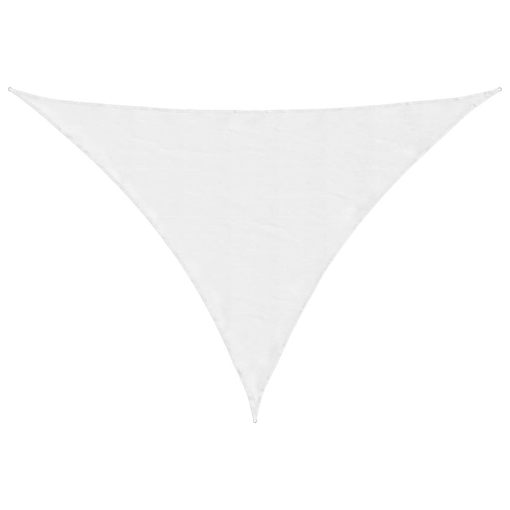 Voile de parasol - accessoire parasol - Tissu de remplacement pour parasol tissu oxford triangulaire 3,5x3,5x4,9 m blanc - MEUBLE PRO - Image 1
