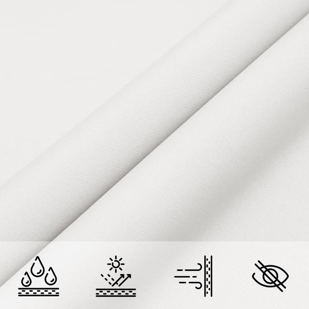 Voile de parasol - accessoire parasol - Tissu de remplacement pour parasol tissu oxford triangulaire 3,5x3,5x4,9 m blanc - MEUBLE PRO - Image 7