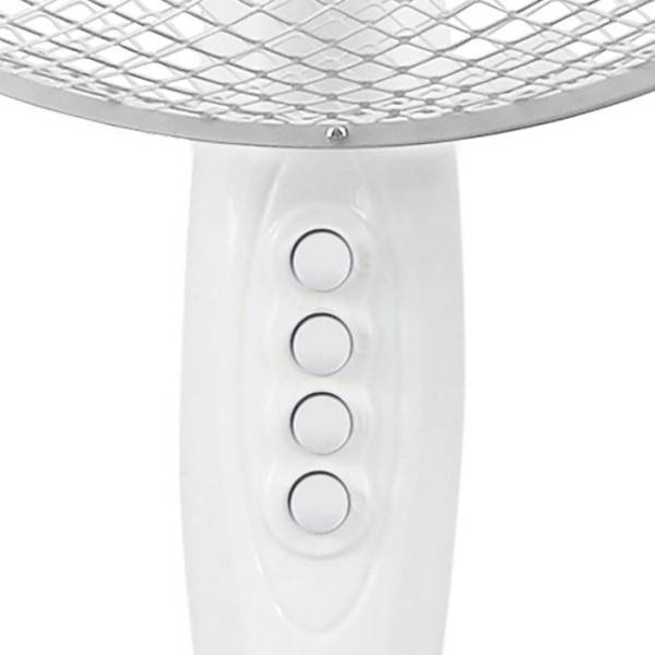 Ventilateur de pied OCEANIC - 45W - Diametre 41 cm - 3 vitesses - Oscillant - Inclinable - Blanc - Image 4
