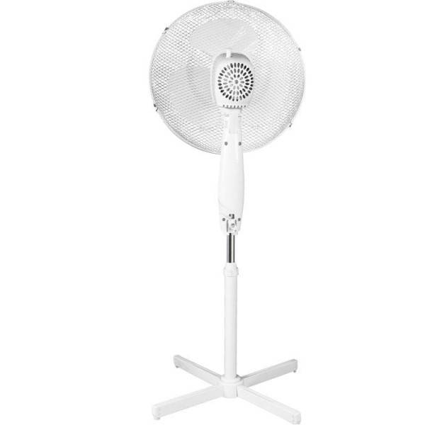 Ventilateur de pied OCEANIC - 45W - Diametre 41 cm - 3 vitesses - Oscillant - Inclinable - Blanc - Image 5