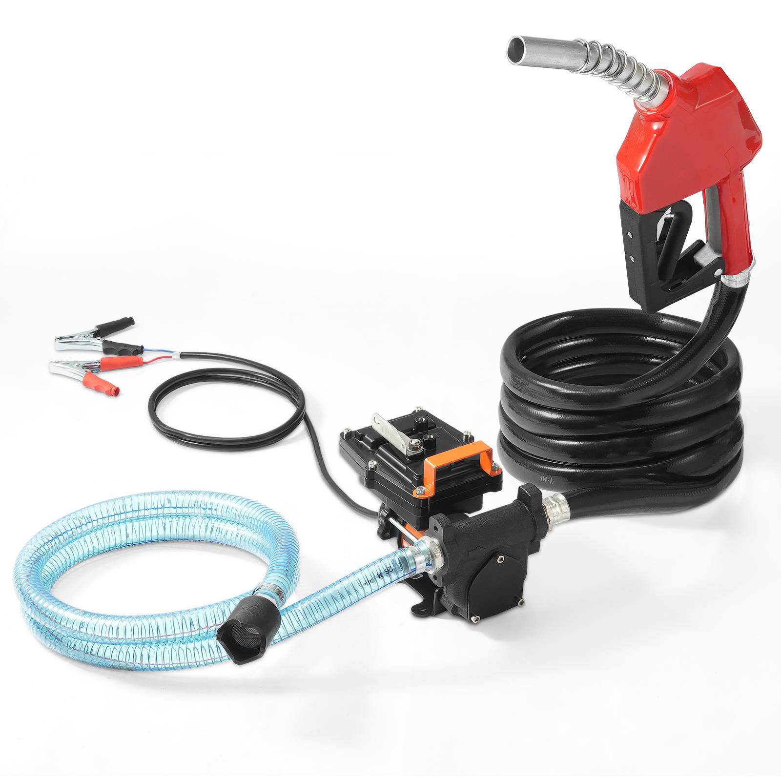 VEVOR Pompe diesel 12V, 15 GPM, 1/4 HP, portable avec buse auto-arrêt, multi-carburants. - Image 1
