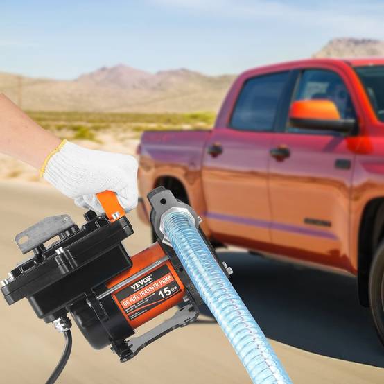 VEVOR Pompe diesel 12V, 15 GPM, 1/4 HP, portable avec buse auto-arrêt, multi-carburants. - Image 8