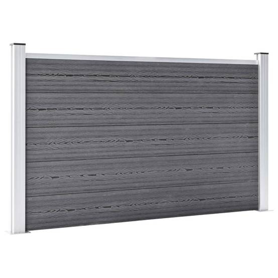 Clôture jardin WPC gris 872 x 106 cm - PANGIVO - Image 2