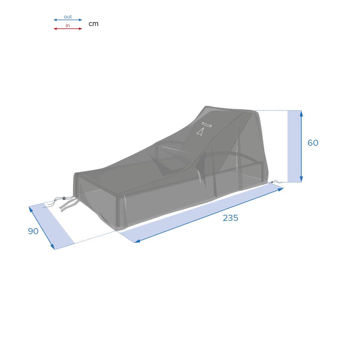 Hesperide - Housse de protection "Hambo" pour transat L 235x90x60cm en polyester - Hespéride - Image 5