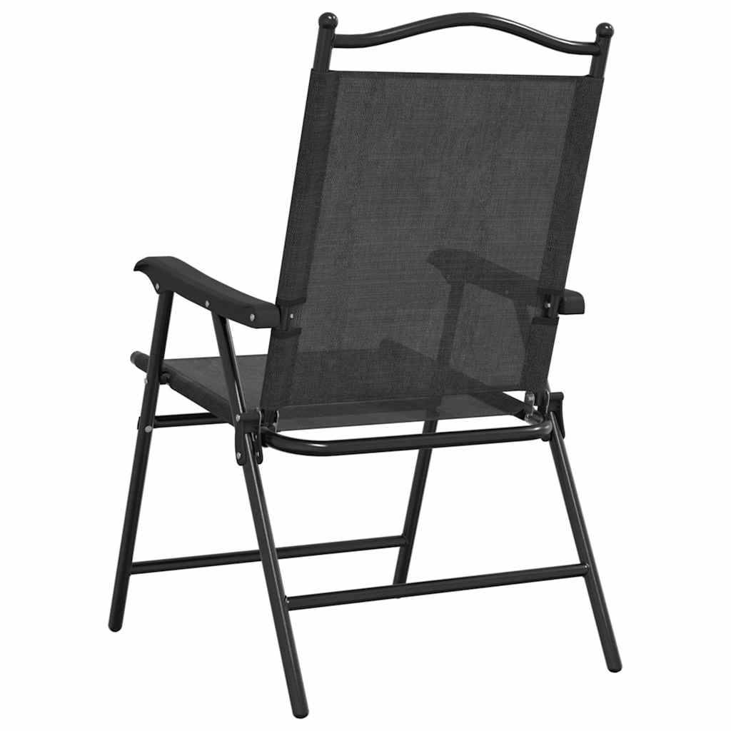 PANGIVO - Chaises de jardin pliables gris mélangé textilène et acier 57,5 x 61 x 95 cm - PANGIVO - Image 7