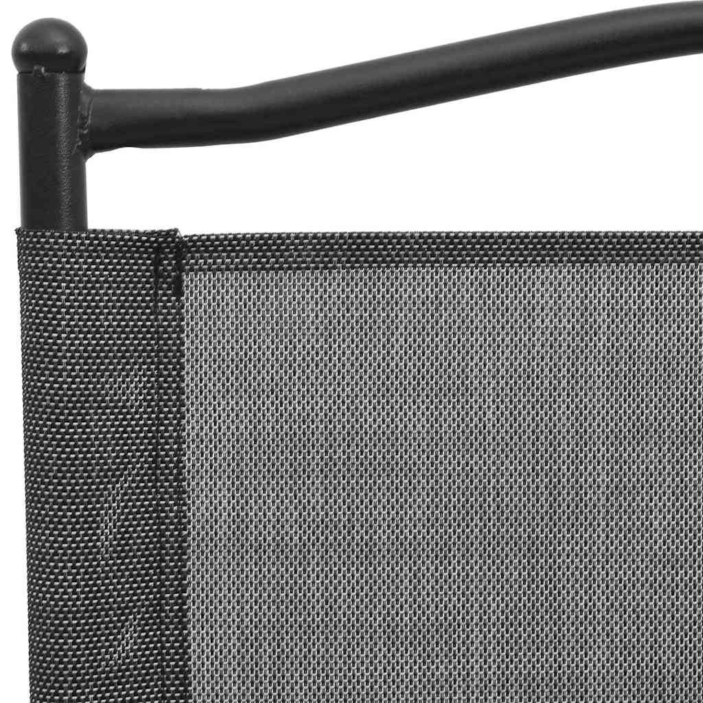 PANGIVO - Chaises de jardin pliables gris mélangé textilène et acier 57,5 x 61 x 95 cm - PANGIVO - Image 10