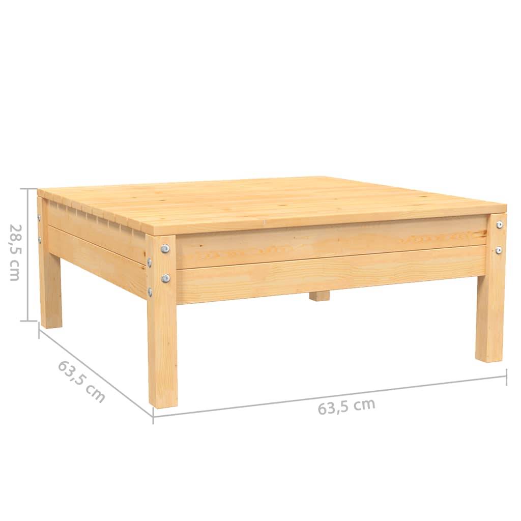 Salon de jardin 3 pcs | Mobilier d'extérieur avec coussins crème Bois de pin massif Maison Chic - Image 10