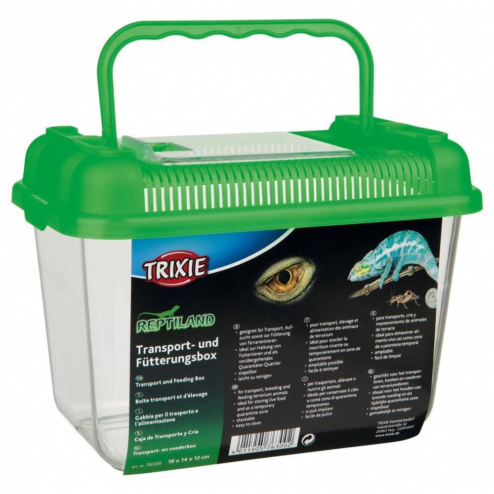 Trixie - Boîte transport et d'élevage 19 x 14 x 12 cm. pour reptile. couleur aléatoire. - Image 1