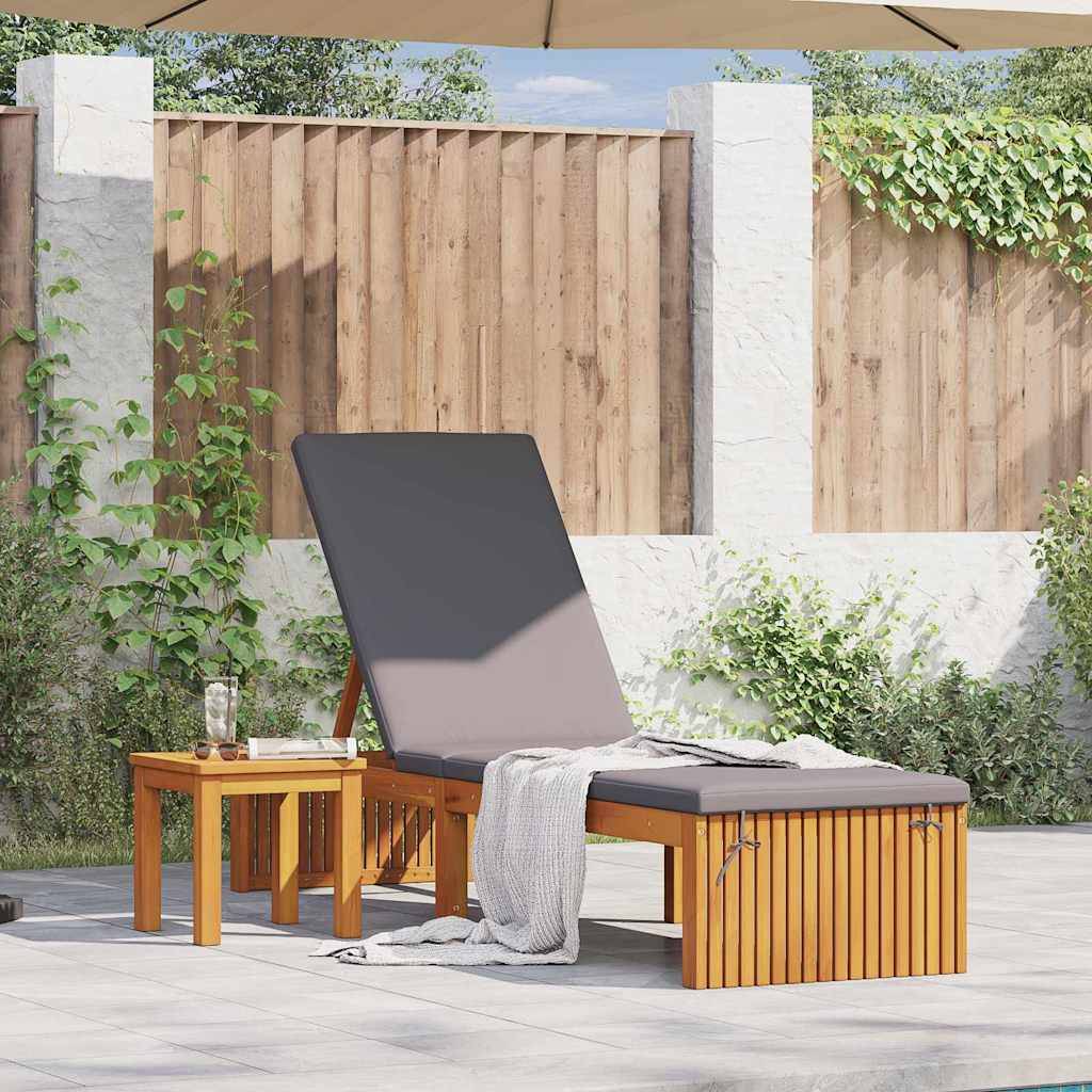 PANGIVO - Transat bois d'acacia massif huile naturelle 200 x 55 x 94 cm, Poids :21.5kg - PANGIVO - Image 1