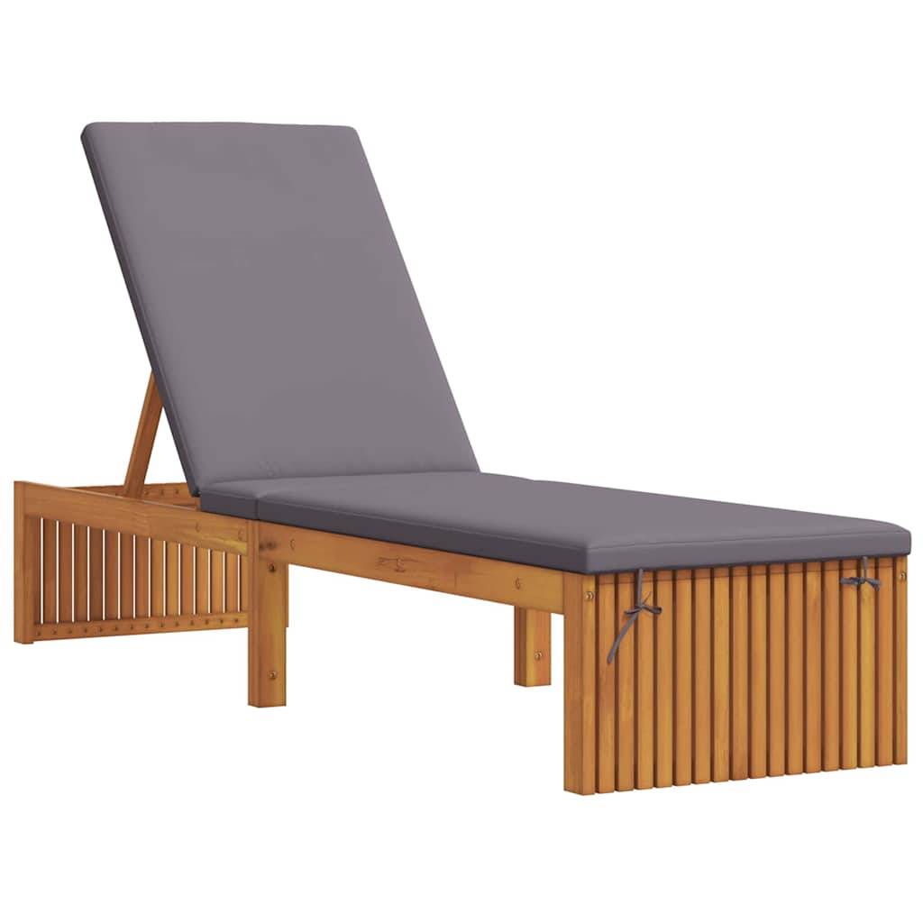 PANGIVO - Transat bois d'acacia massif huile naturelle 200 x 55 x 94 cm, Poids :21.5kg - PANGIVO - Image 2