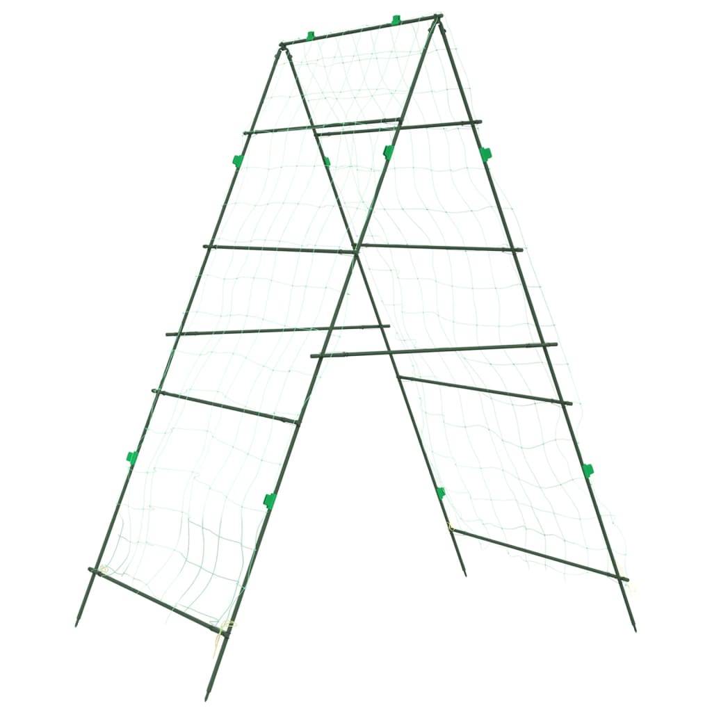 Grillage de jardin - Clôture à treillis - Treillis de jardin pour plantes grimpantes 4 pcs forme A acier - Image 4