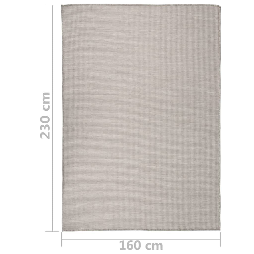 Grand Tapis In/Outdoor Tissage Plat en PP Robuste pour Véranda Balcon Gris Clair 160x230 cm – ComfortXL Outdoor Living - Image 6